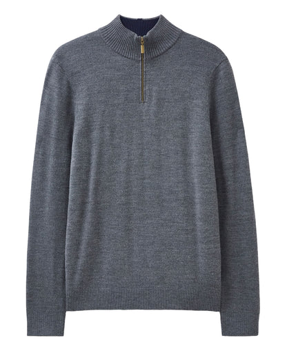 Newport Merino Jumper - Charcoal Grey