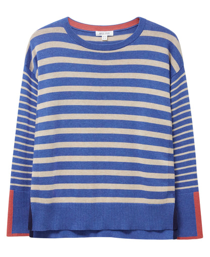 Olive Stripe Jumper - Blue Multi
