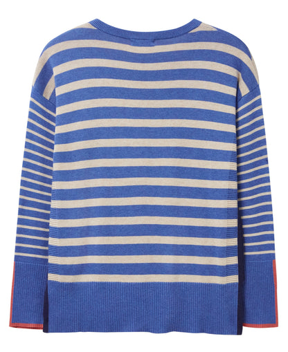 Olive Stripe Jumper - Blue Multi