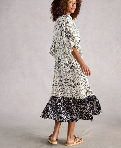Otterley Beach Dress - Ivory Print