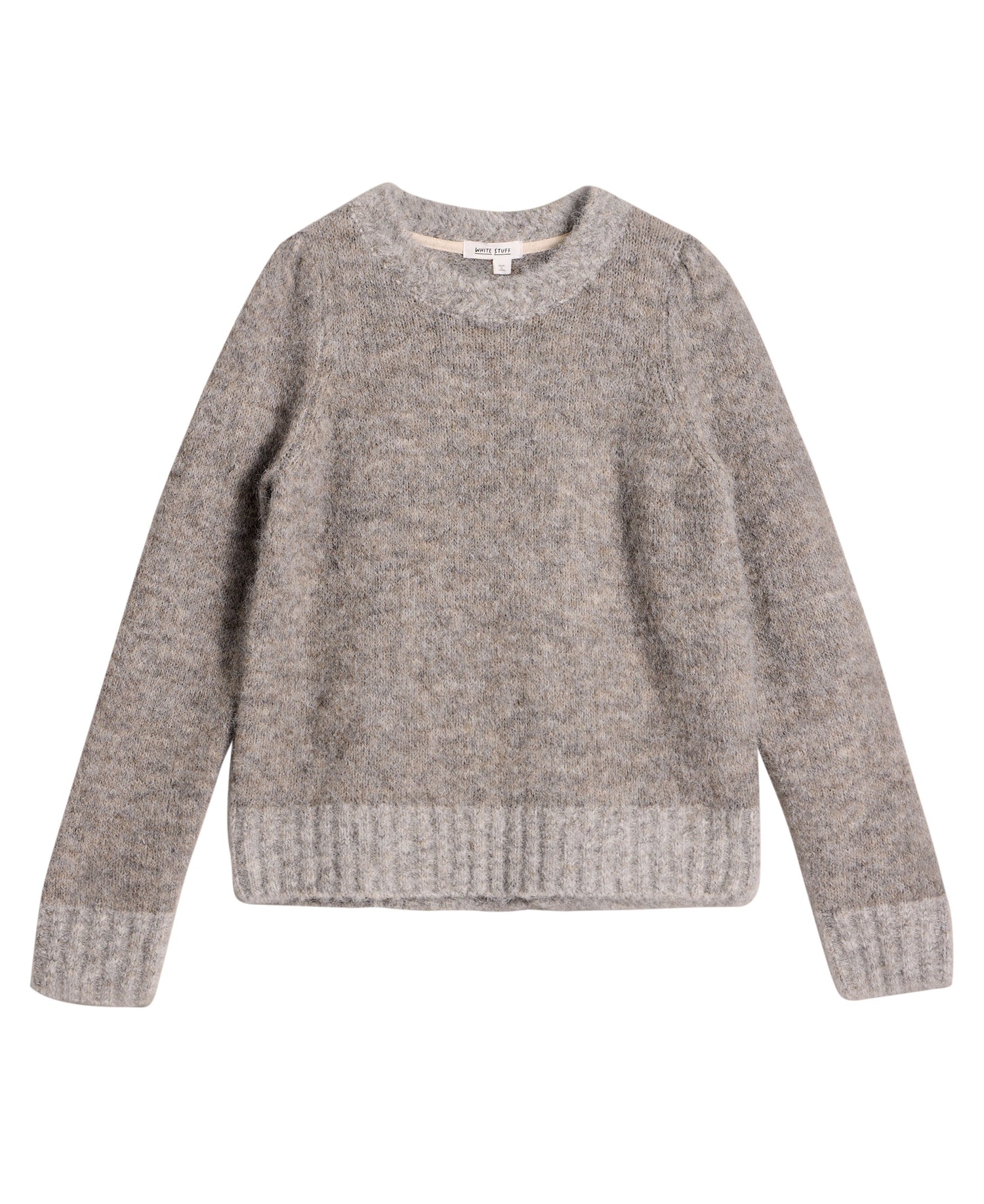 Paige Puff Sleeve Jumper - Mid Grey