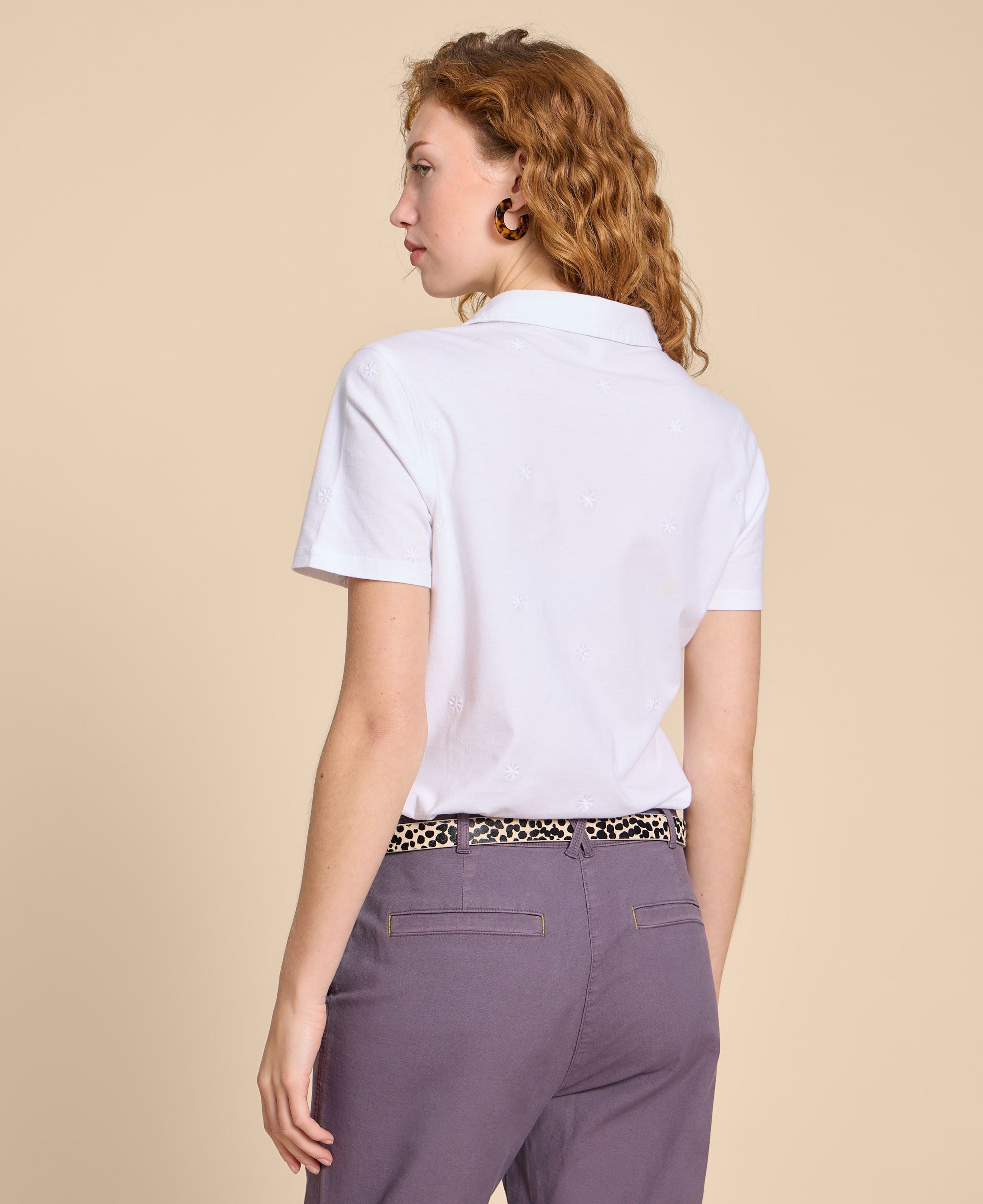 Penny Pocket Embroidered Shirt - Pale Ivory