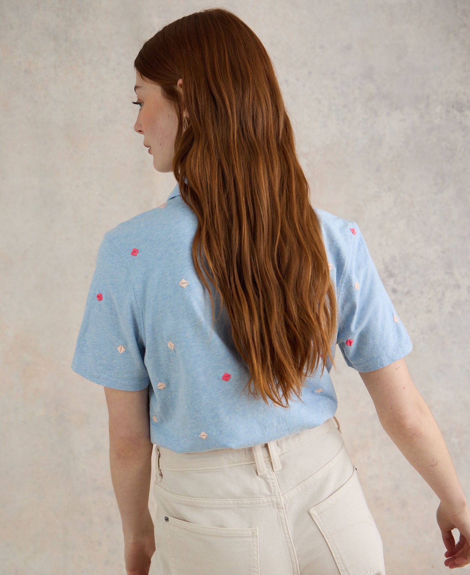 Penny Pocket Embroidered Shirt - Blue Multi