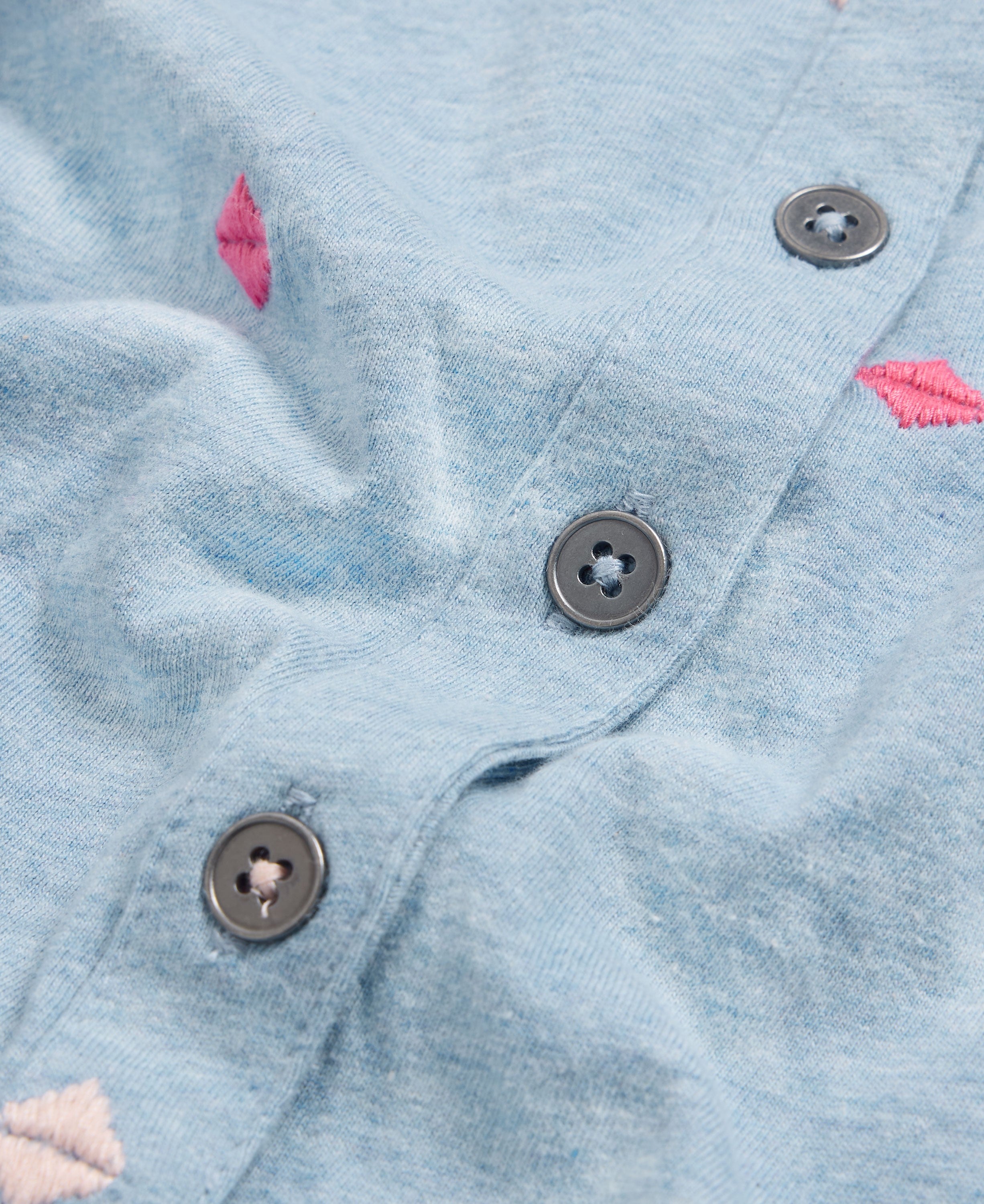 Penny Pocket Embroidered Shirt - Blue Multi