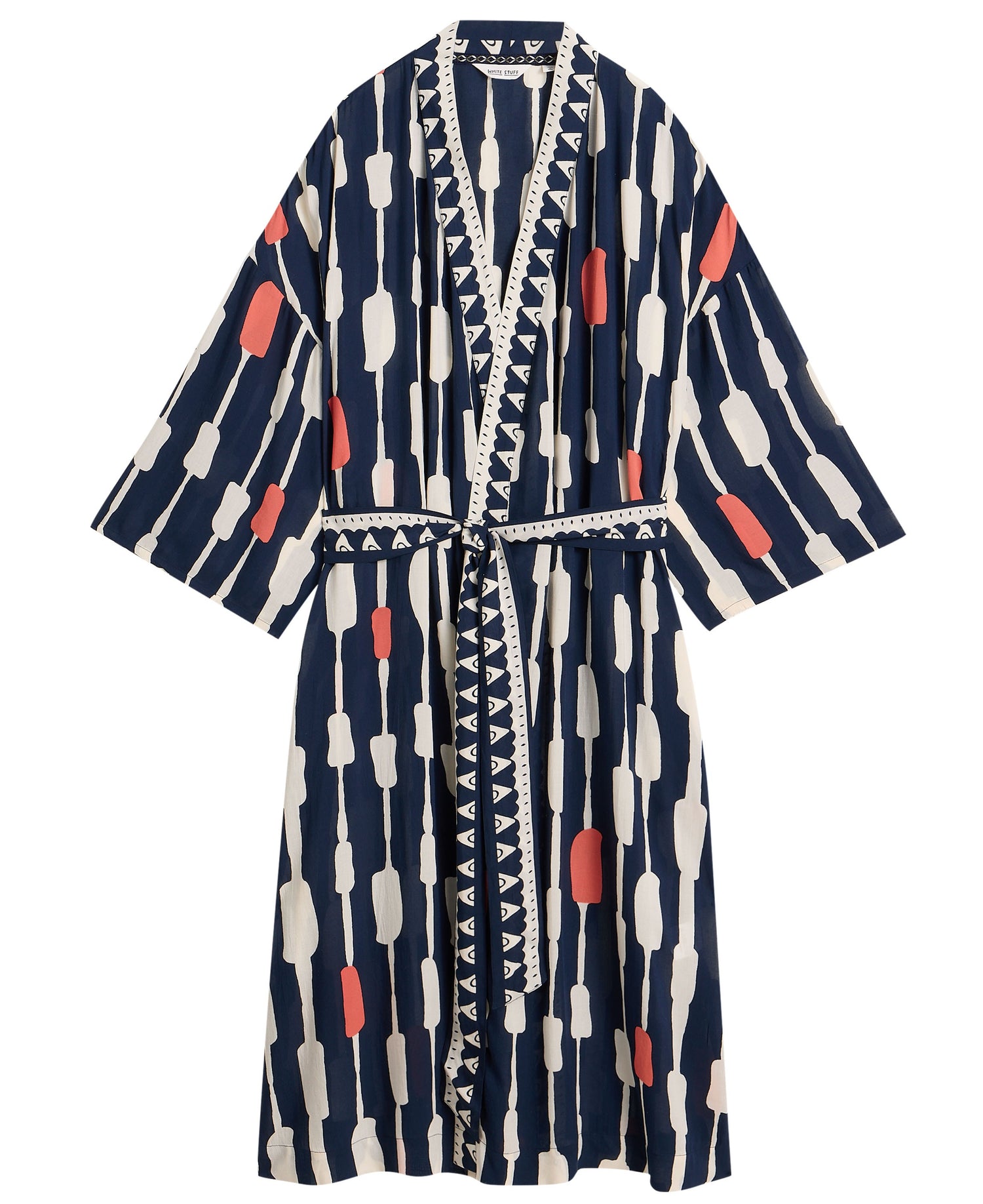 Poppy Cover Up Kimono - Navy Multi