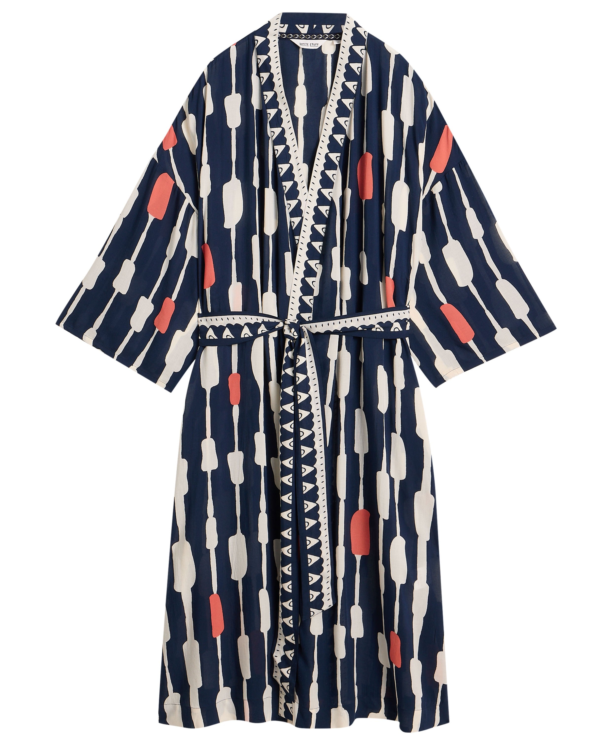 Poppy Cover Up Kimono - Navy Multi