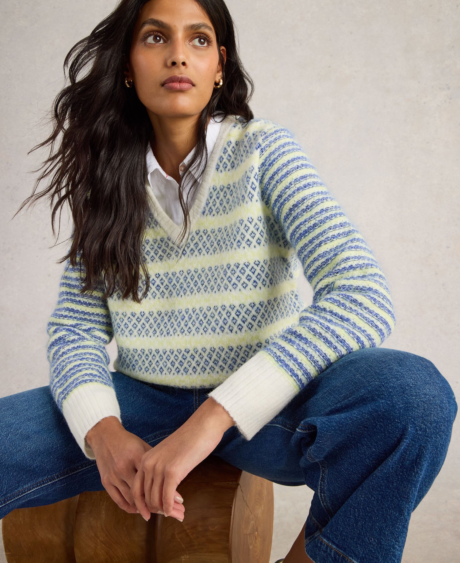 Sammy Stripe Jumper - Blue Multi