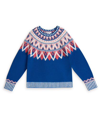 Sapphire Fairisle Jumper - Blue Multi