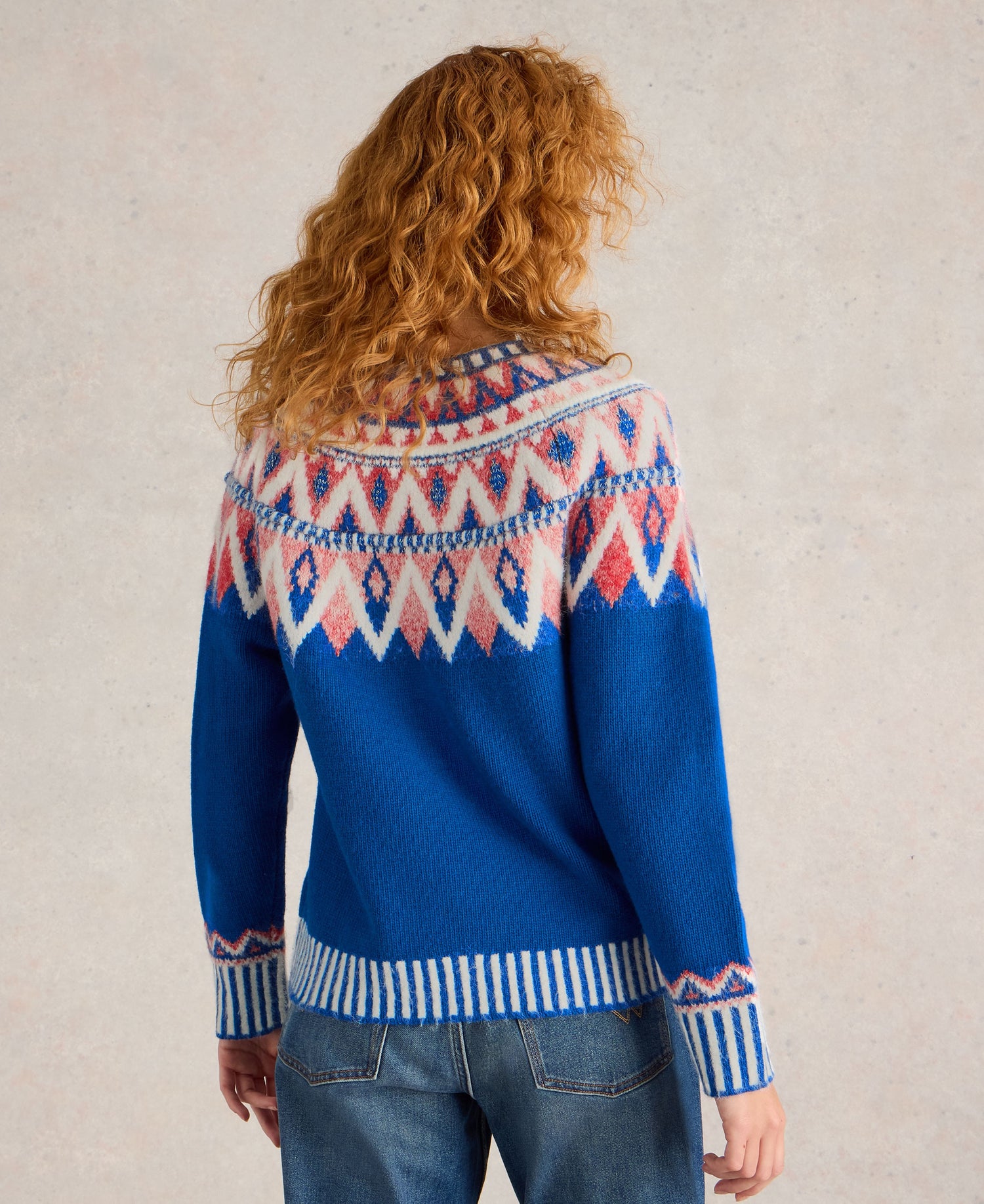 Sapphire Fairisle Jumper - Blue Multi