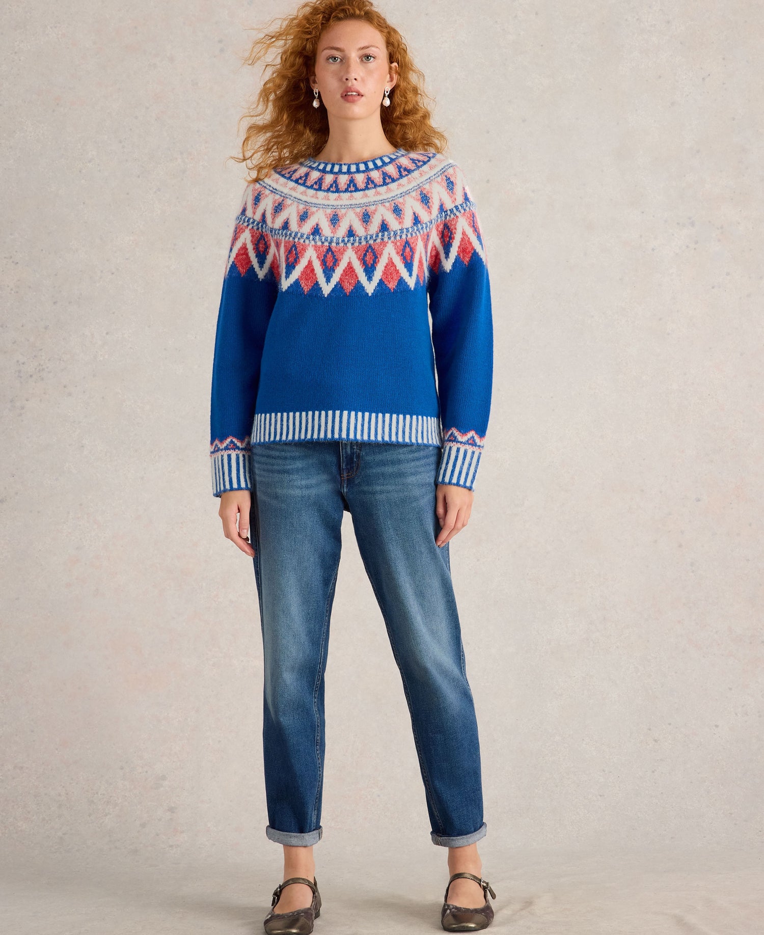 Sapphire Fairisle Jumper - Blue Multi