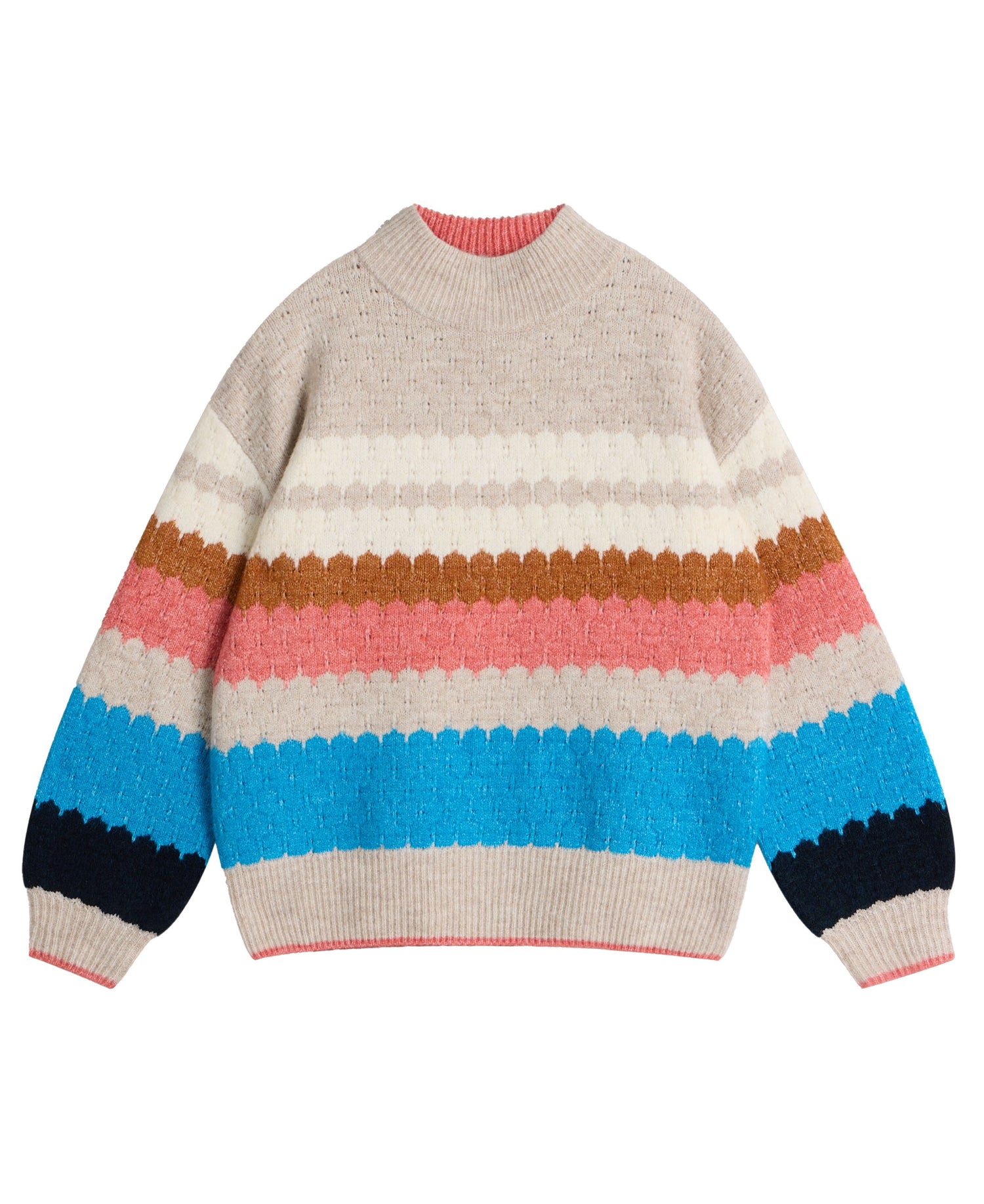 Shelly Colour Block Jumper - Nat Multi