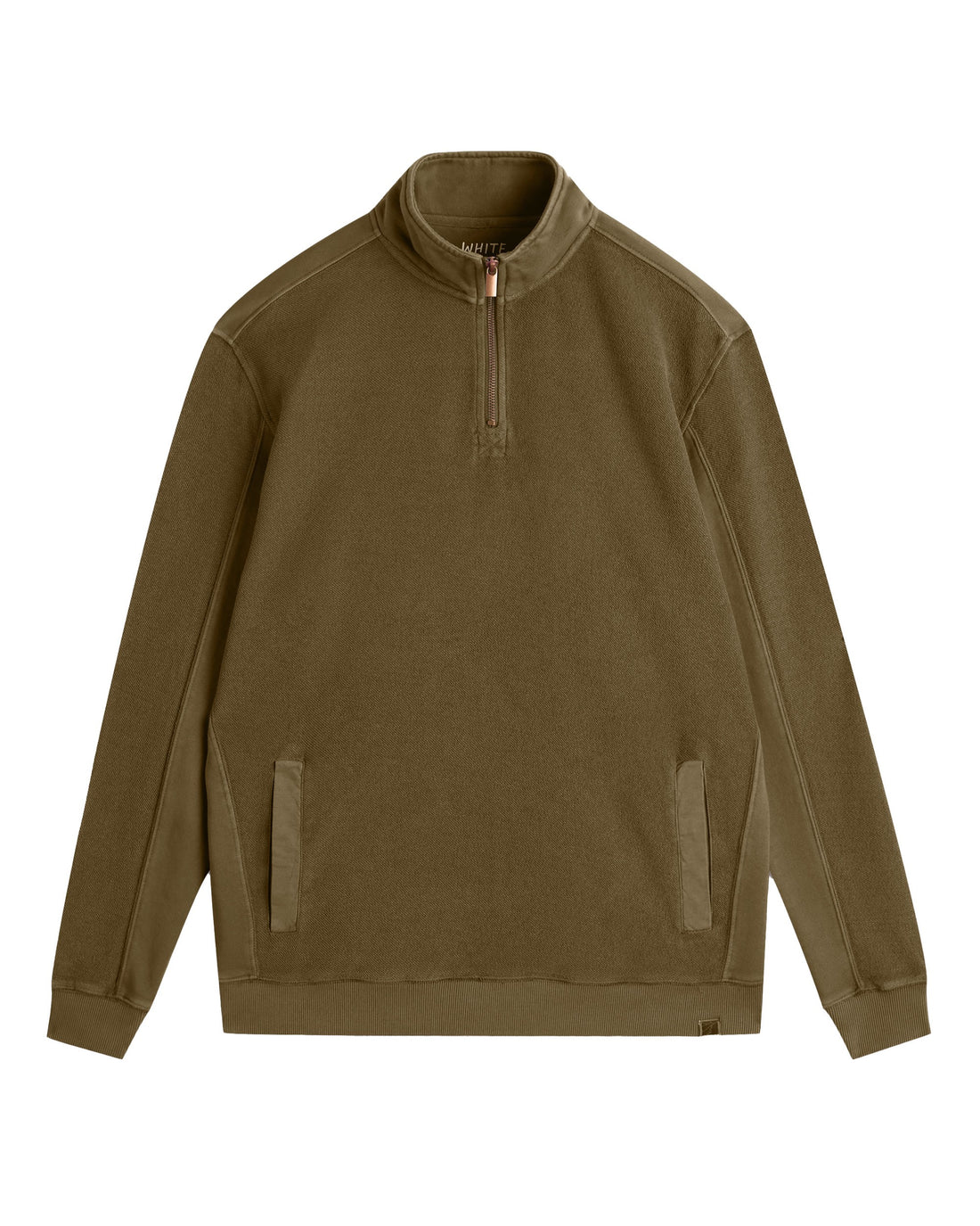 Sidmouth Half Zip - Khaki Grn