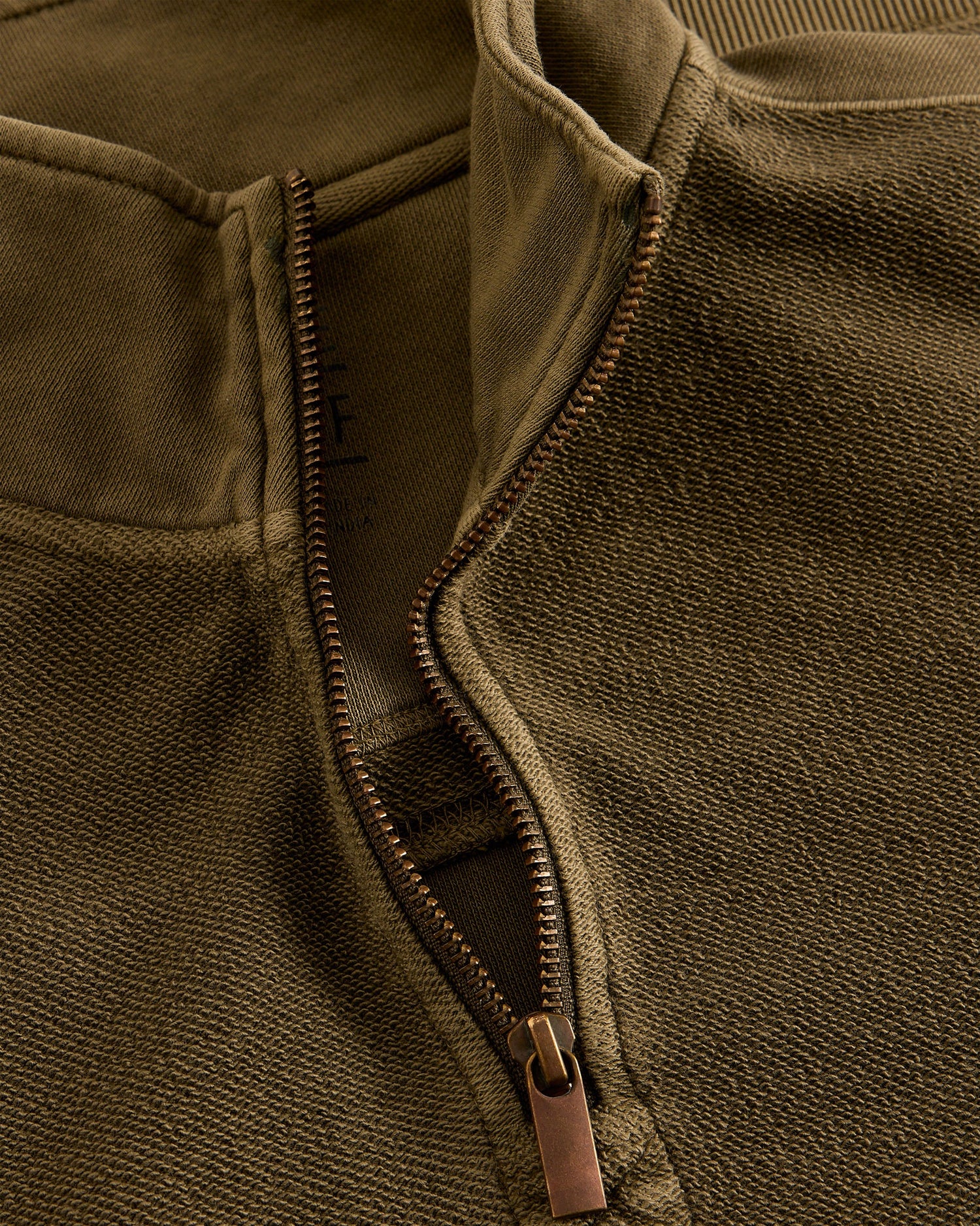 Sidmouth Half Zip - Khaki Grn