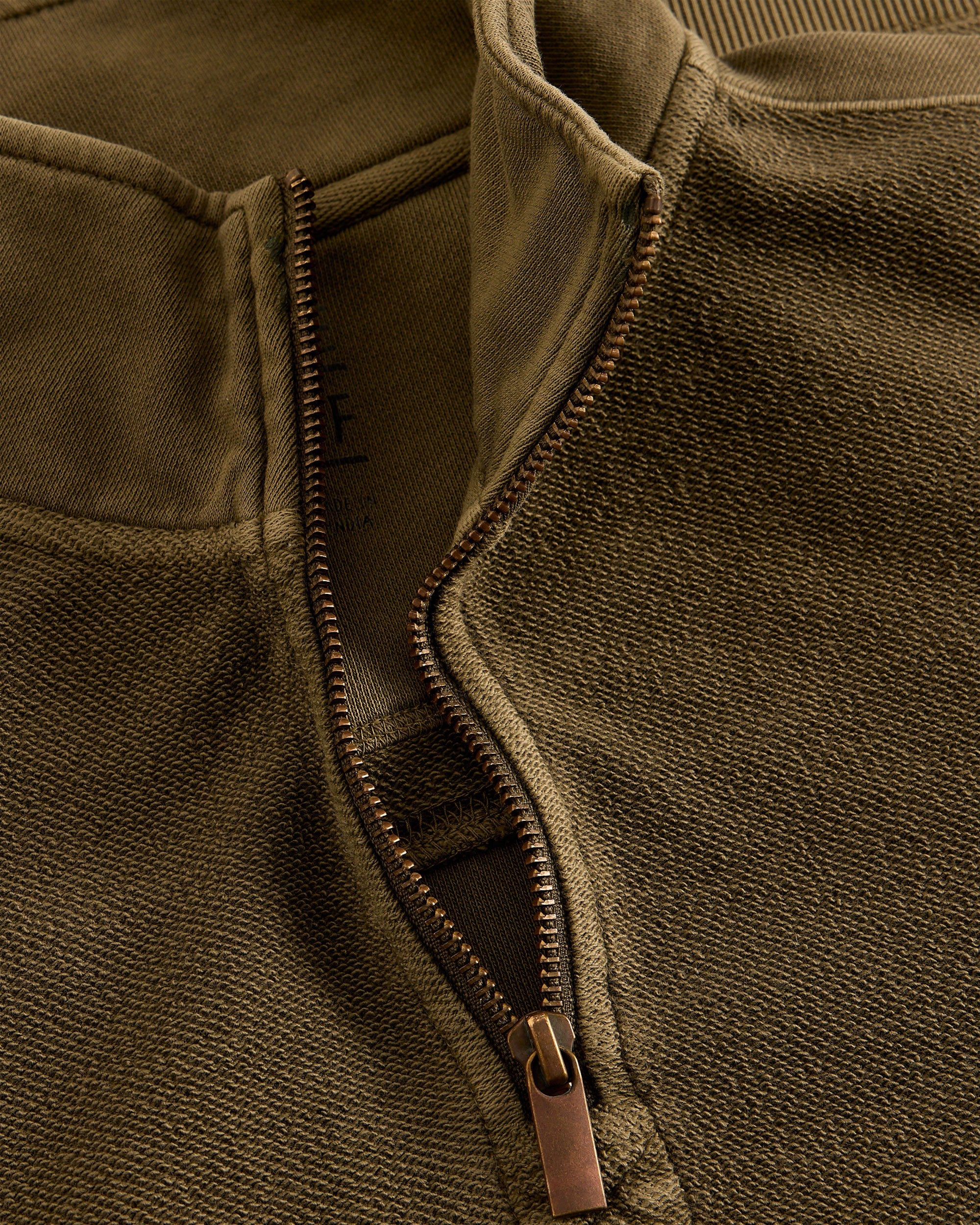 Sidmouth Half Zip - Khaki Grn