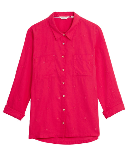 Sophie Organic Cotton Shirt - Dark Pink