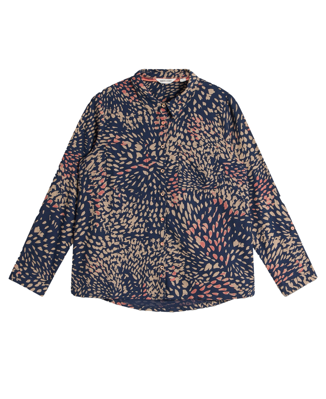 Sophie Organic Cotton Shirt - Navy Print