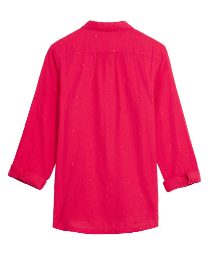 Sophie Organic Cotton Shirt - Dark Pink