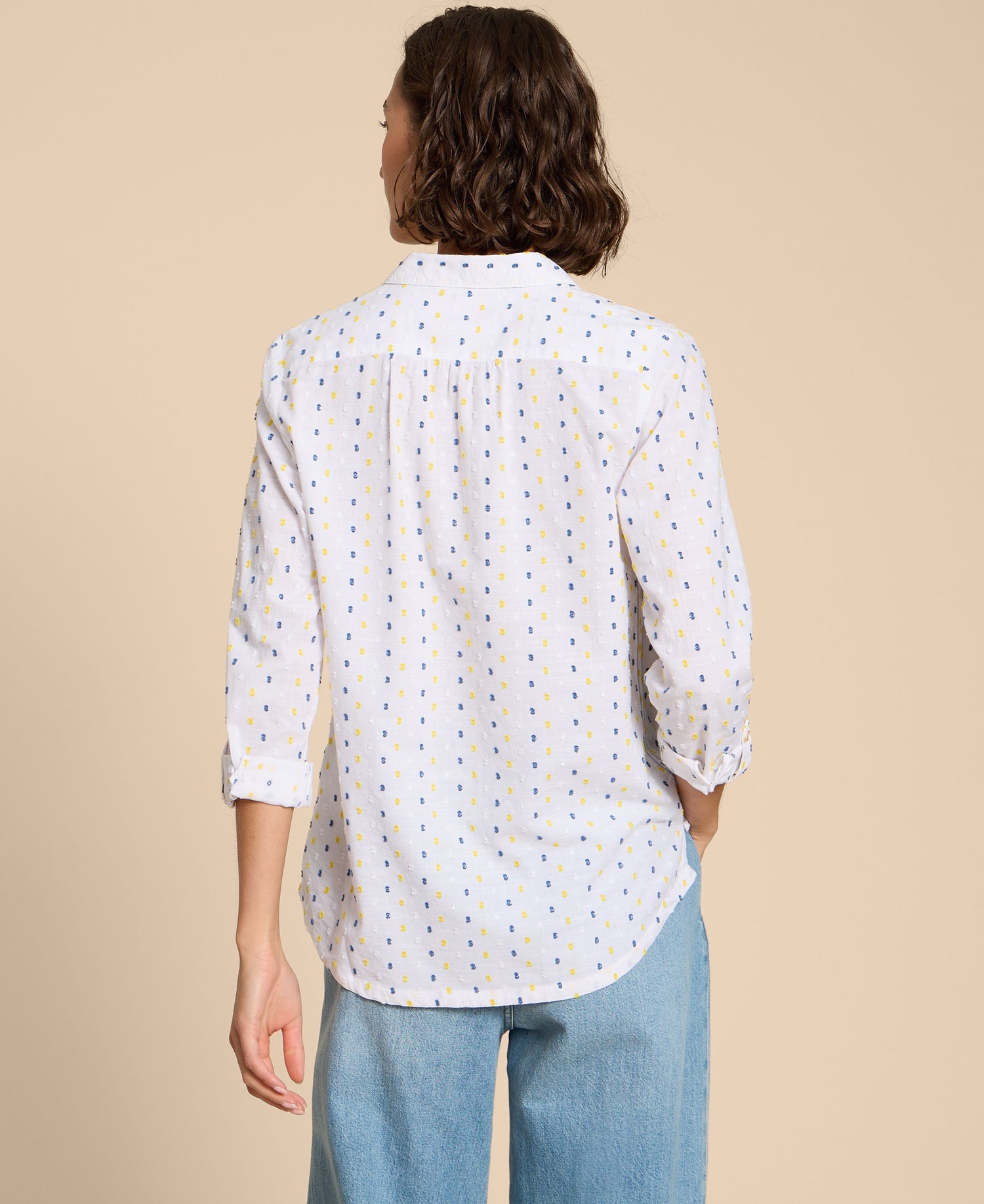 Sophie Printed Organic Cotton Shirt - Ivory Multi