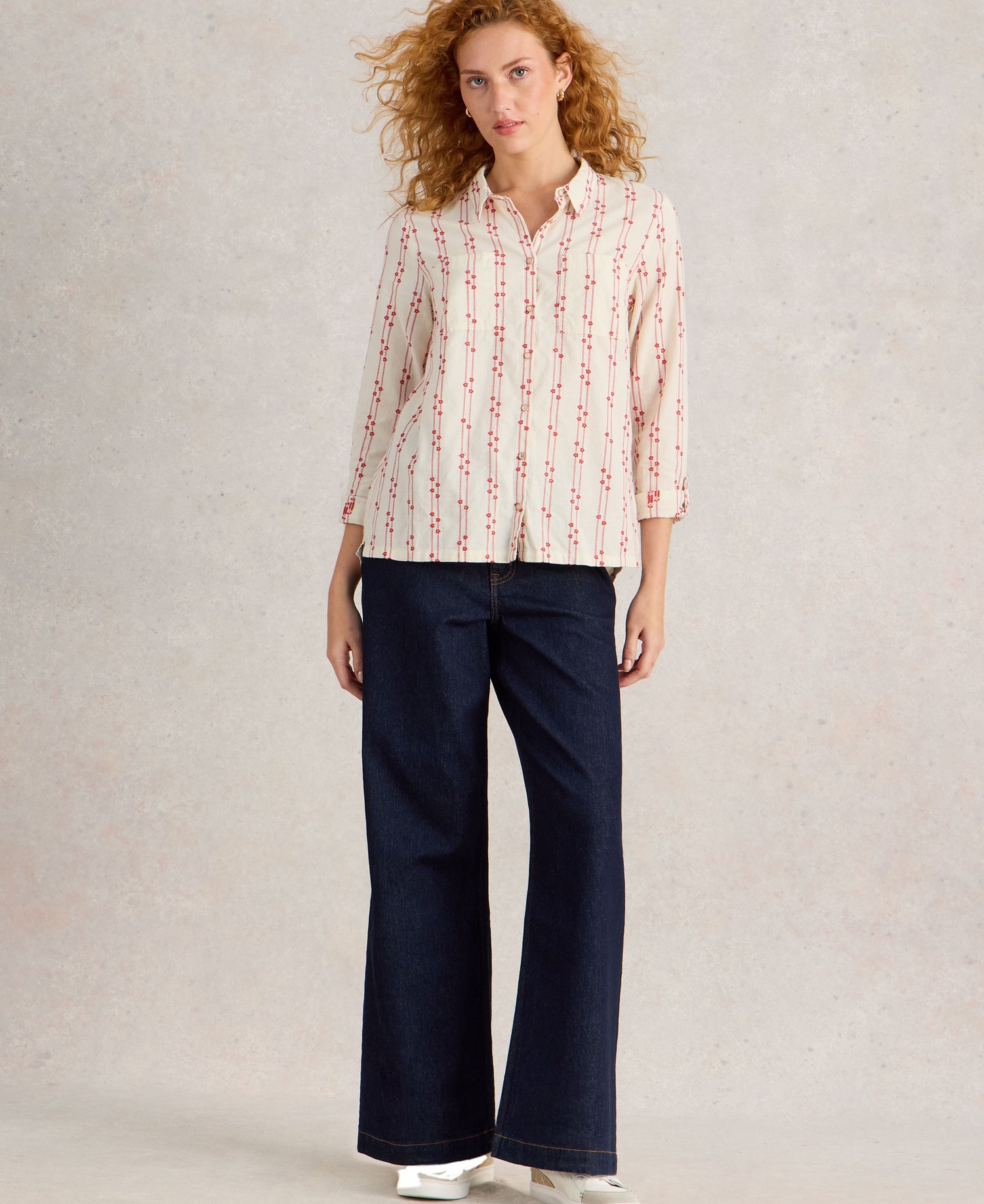 Sophie Organic Cotton Shirt - Pink Multi