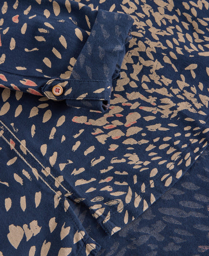 Sophie Organic Cotton Shirt - Navy Print