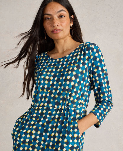 Tallie Jersey Dress - Navy Print