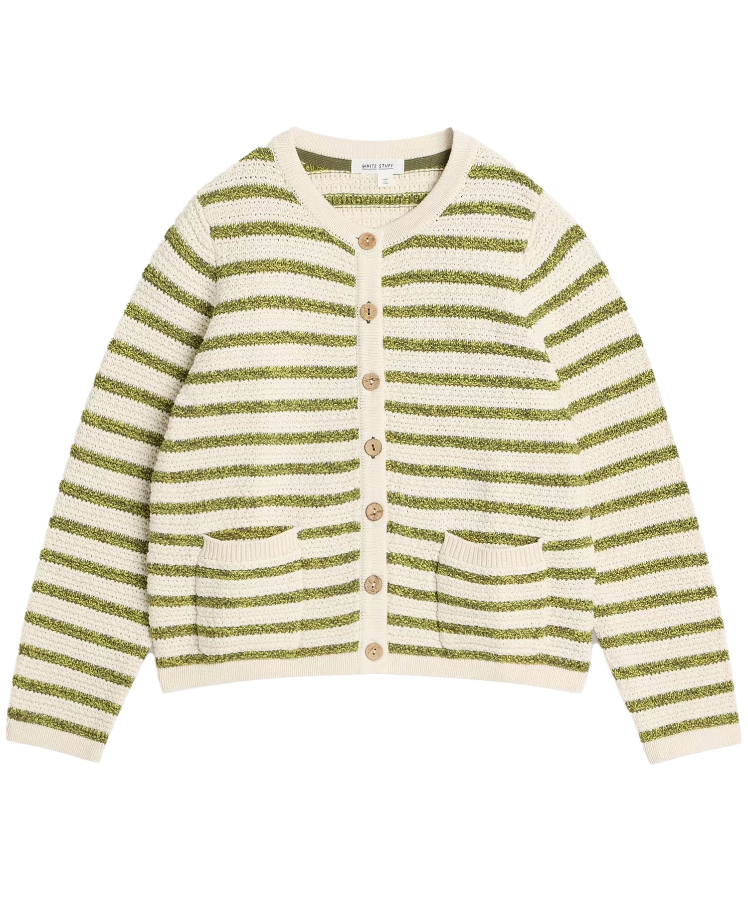 Belle Stripe Cardi - Ivory Multi