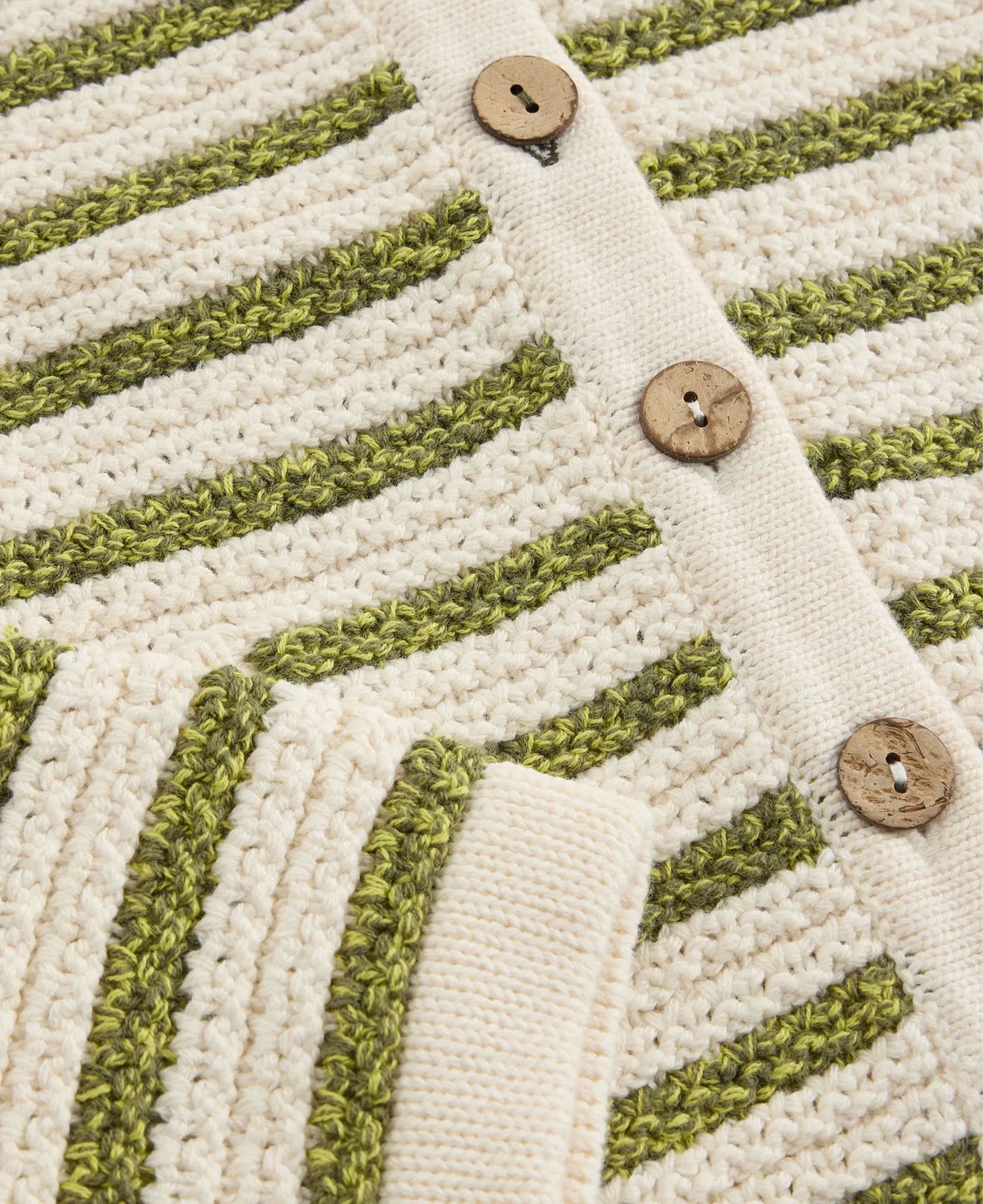 Belle Stripe Cardi - Ivory Multi