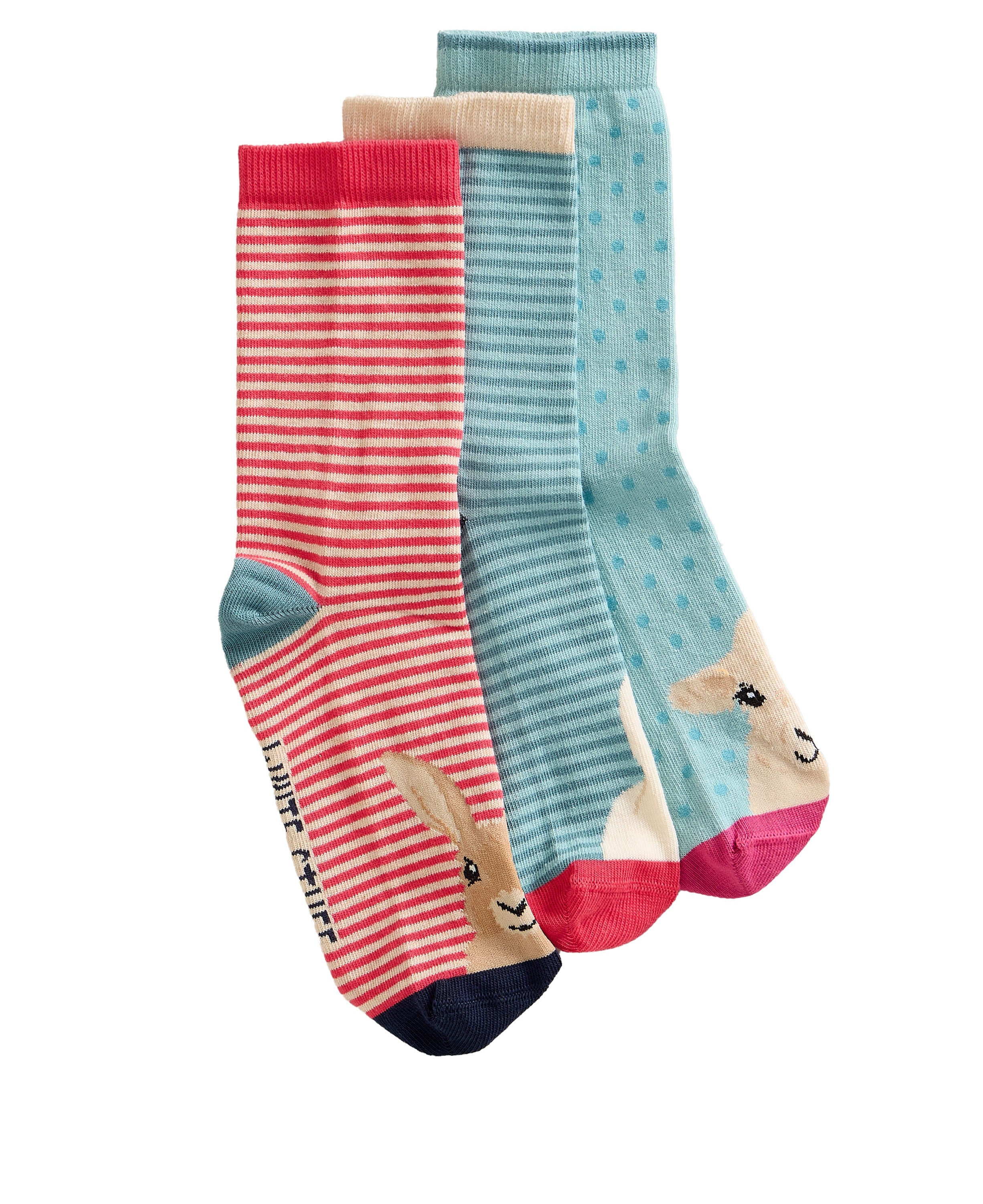 3 Pack Farmyard Socks - Blue Multi
