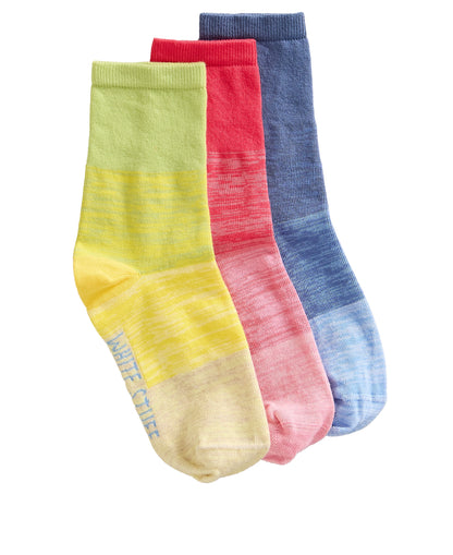 3 Pack Spacedye Socks - Pink Multi