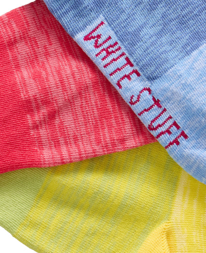 3 Pack Spacedye Socks - Pink Multi