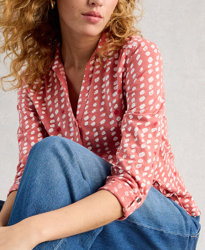 Annie Jersey Shirt - Pink Multi