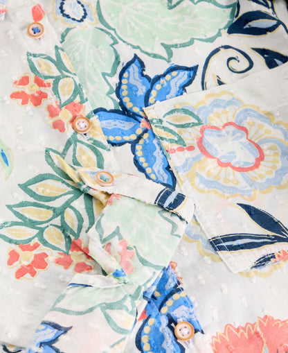 Annie Jersey Shirt - Ivory Print