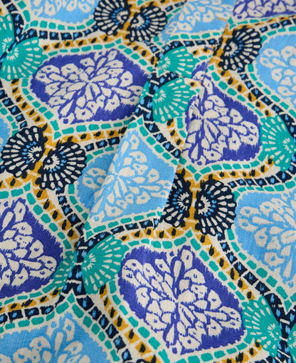 Bianca Linen Tunic - Blue Print