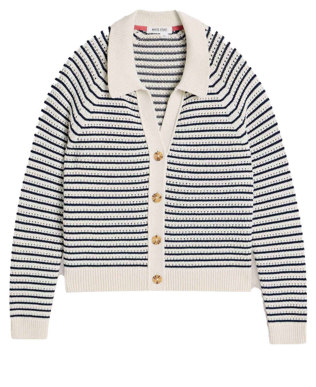 Chaterly Stripe Cardi - Ivory Multi
