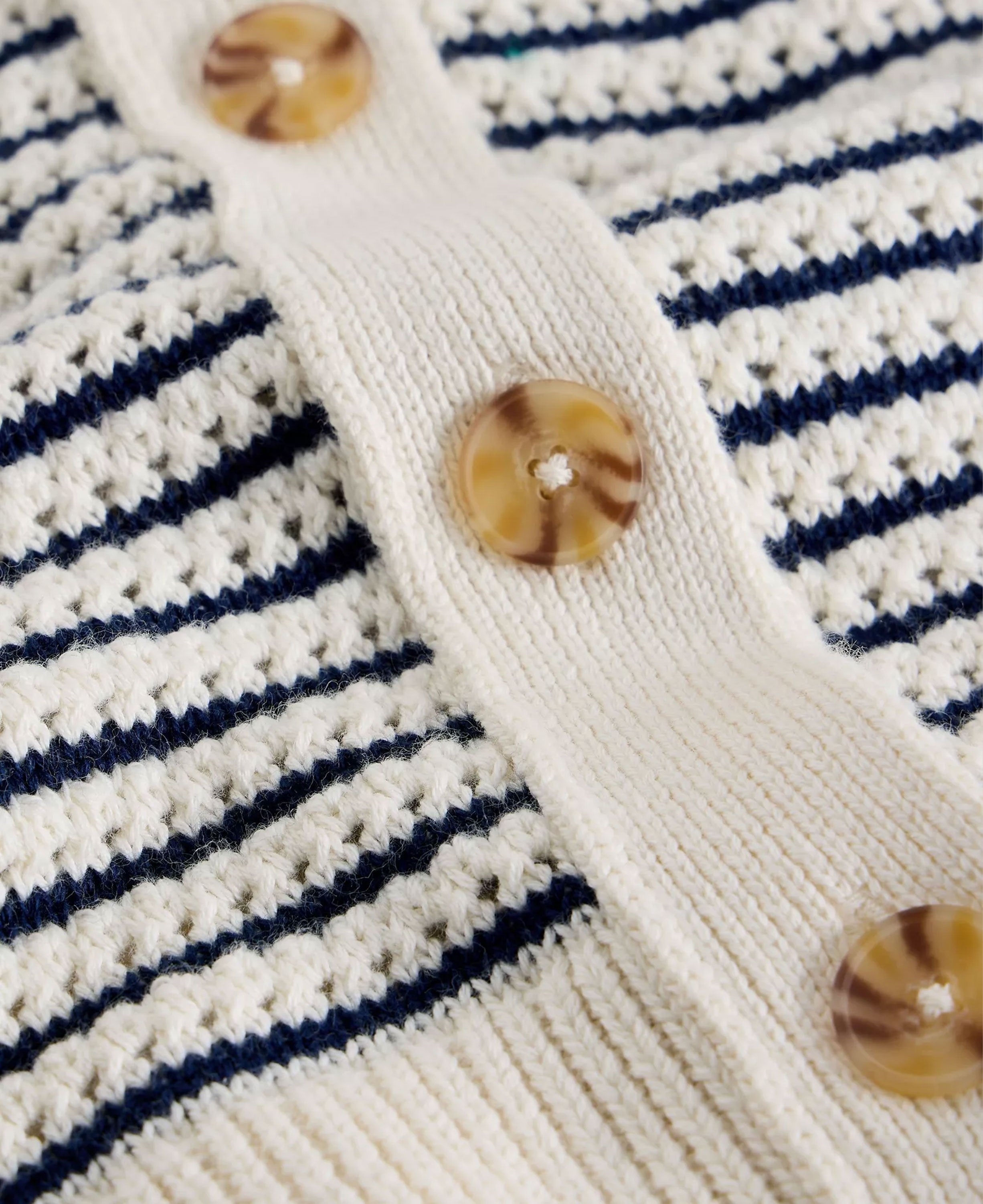 Chaterly Stripe Cardi - Ivory Multi