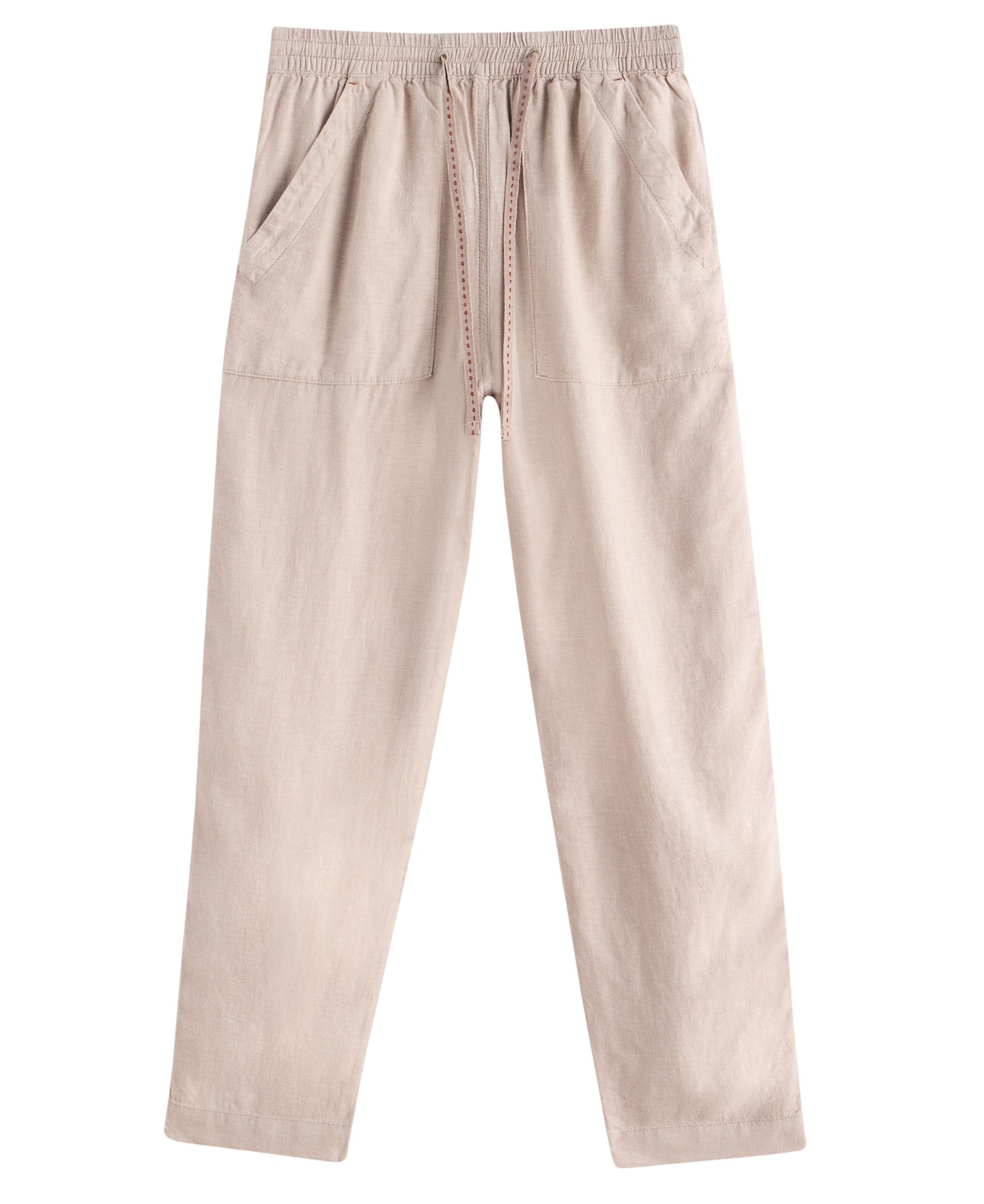Elle Linen Blend Trouser - Light Natural