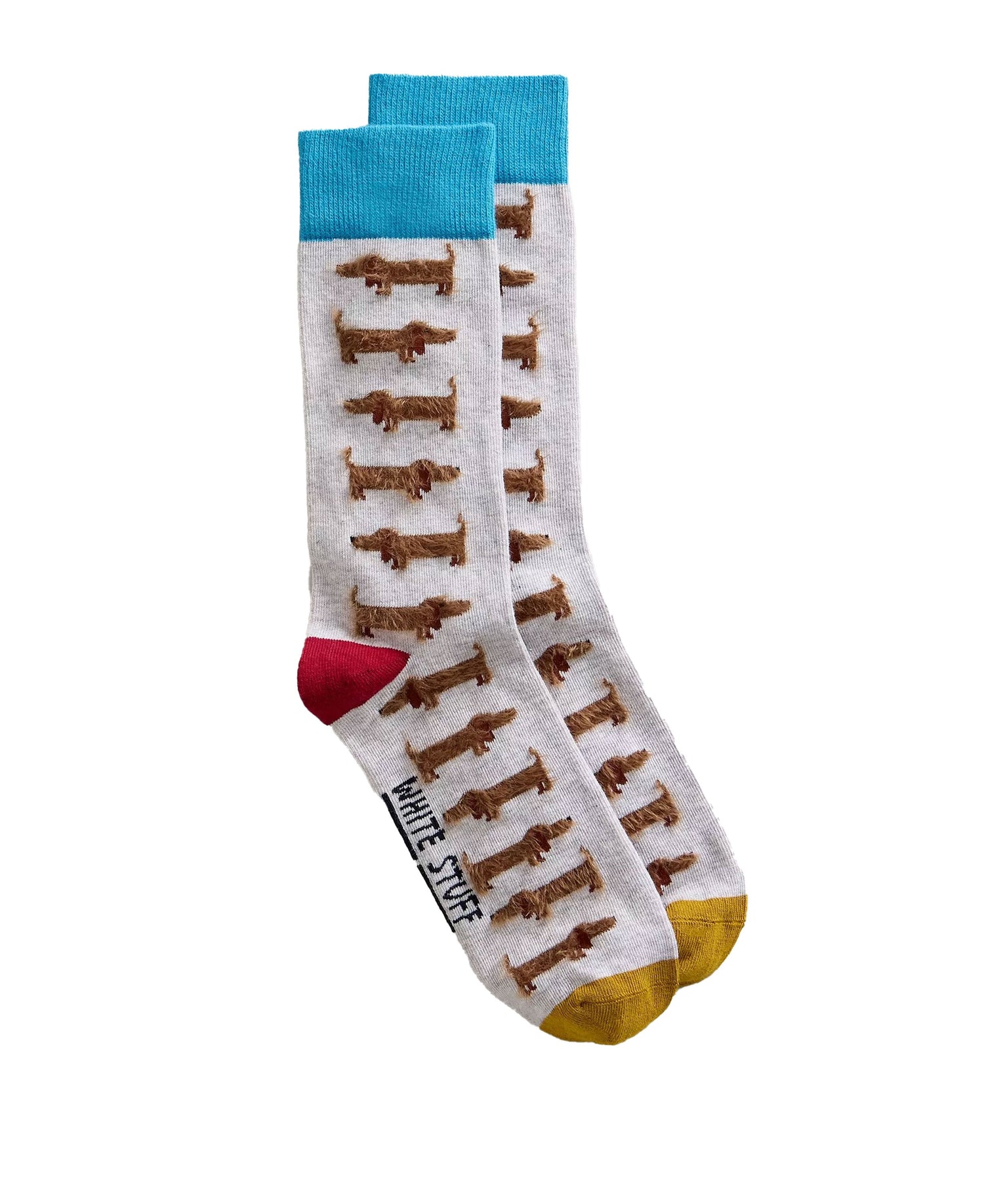 Fluffy Sausage Ankle Sock - Grey Multi