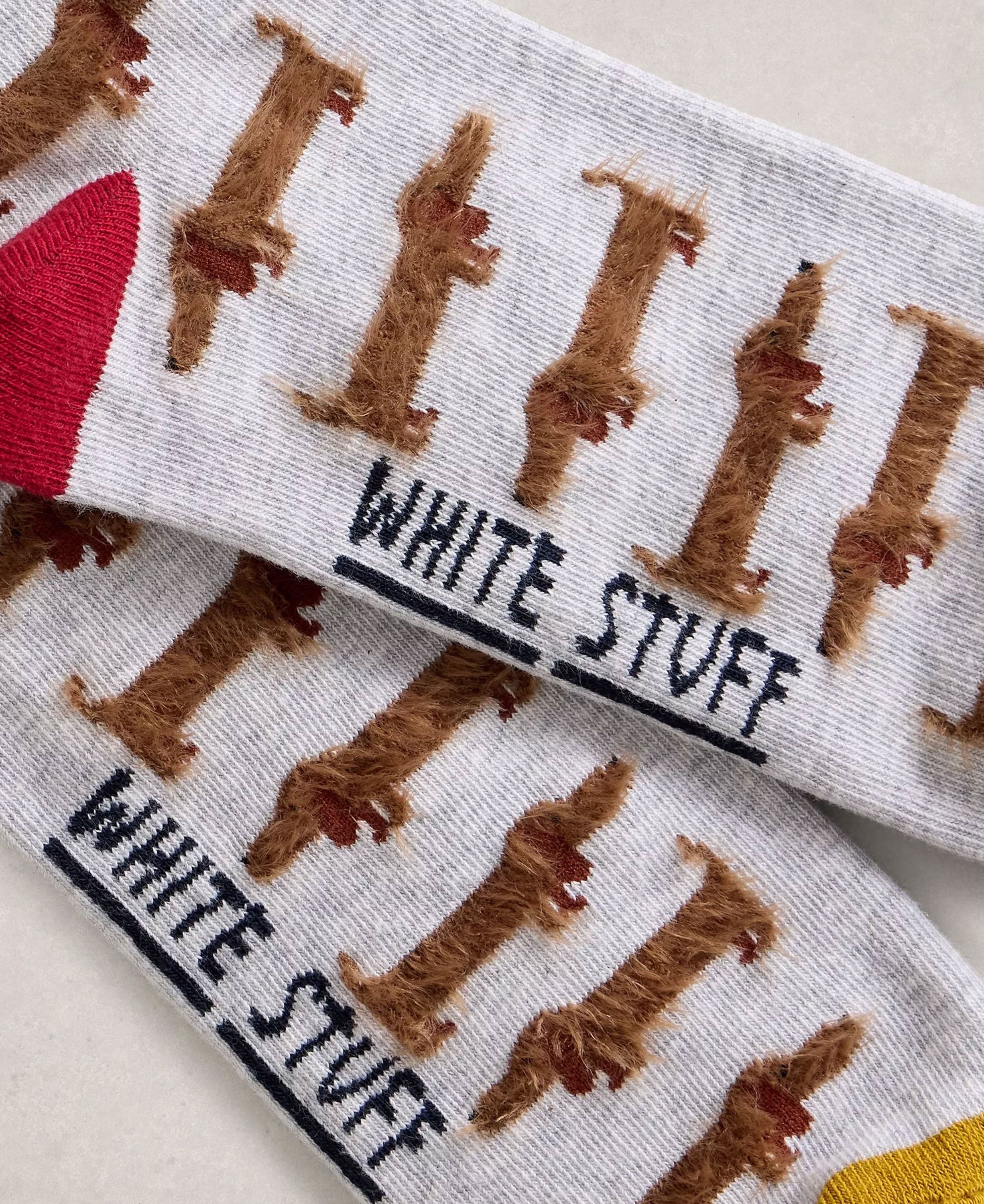 Fluffy Sausage Ankle Sock - Grey Multi