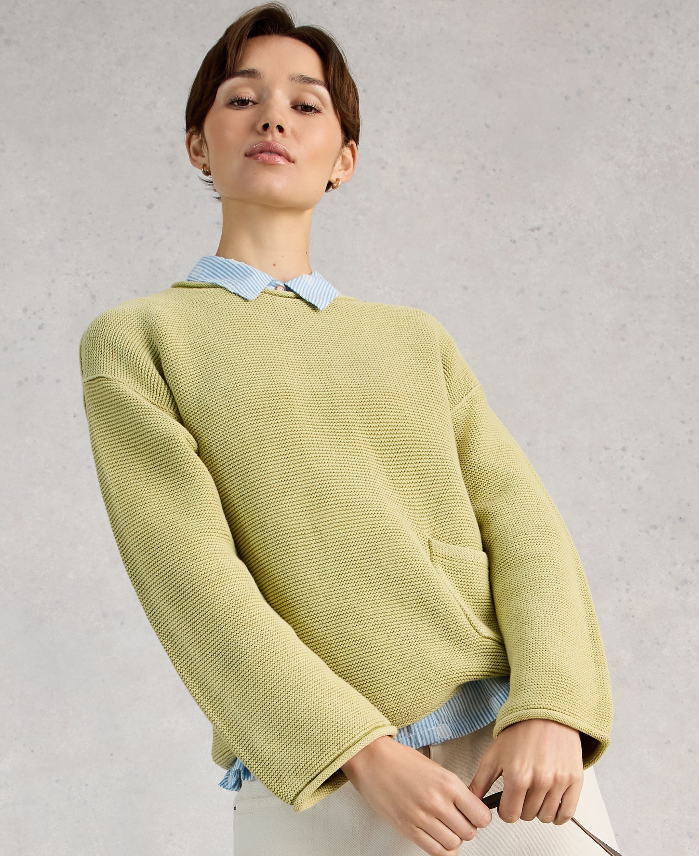 Gigi Washed Jumper - Bright Green