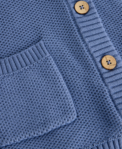 Isabella Short Sleeve Cardi - Mid Blue