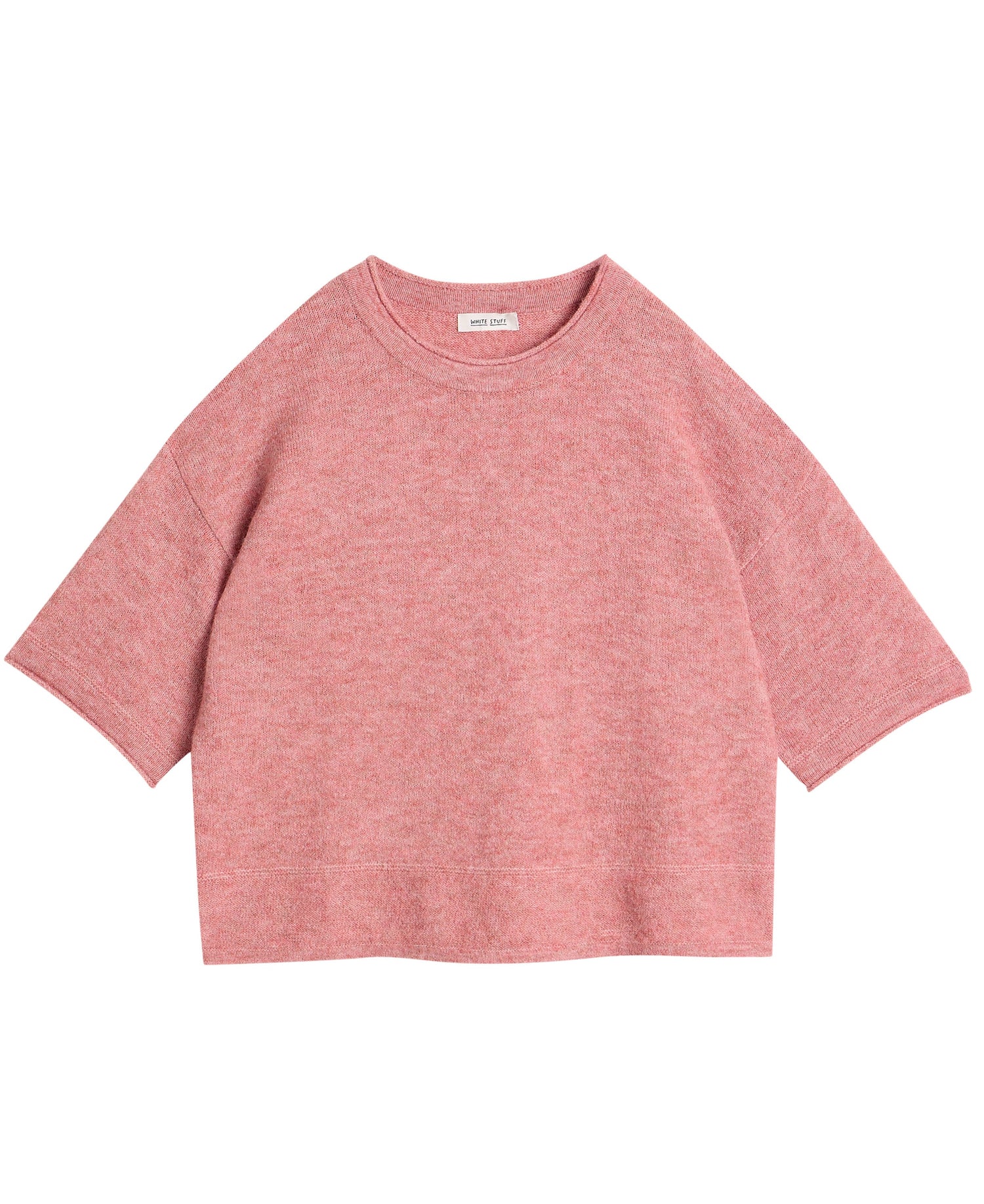 Kate Knitted Tee - Mid Pink