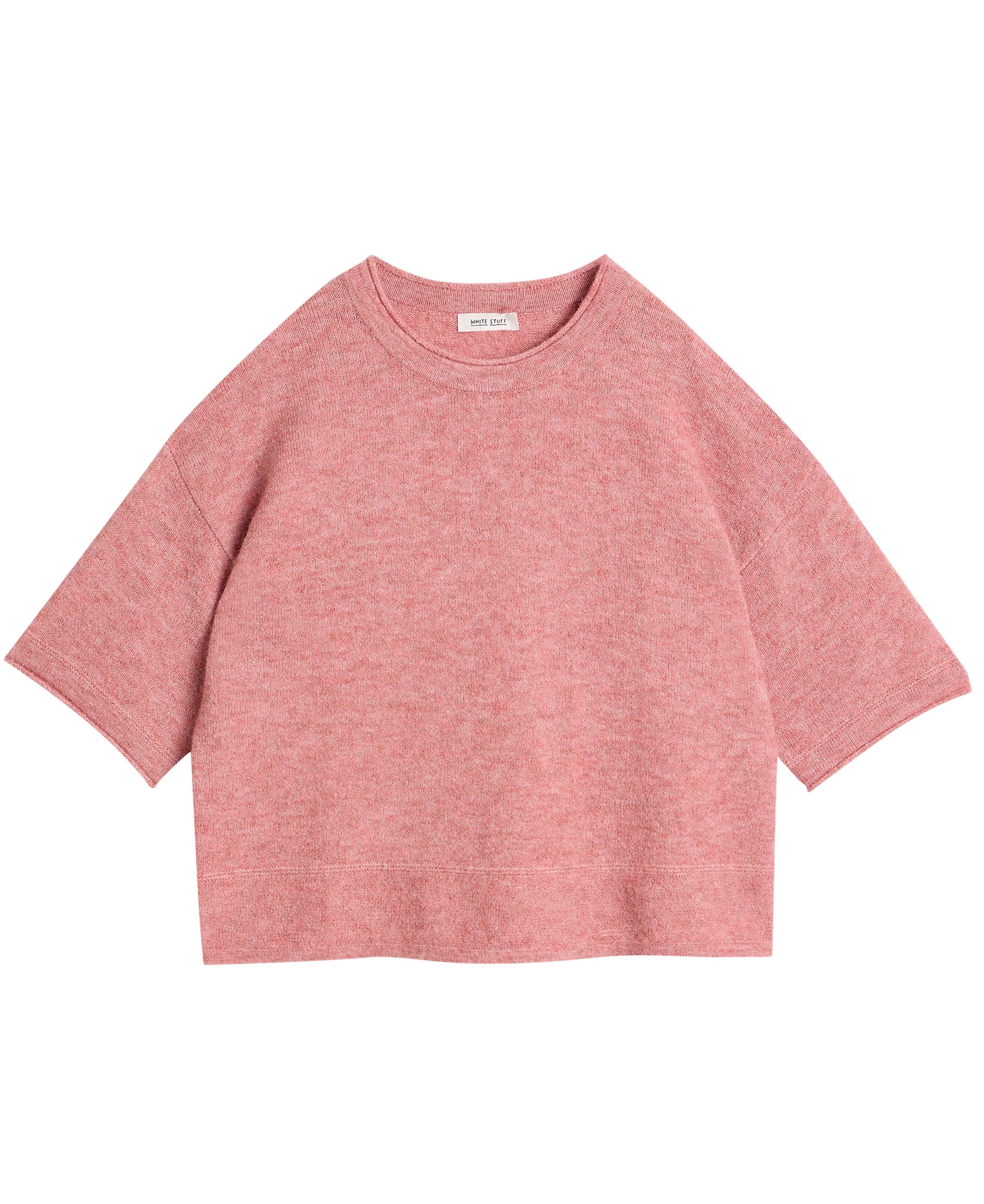 Kate Knitted Tee - Mid Pink