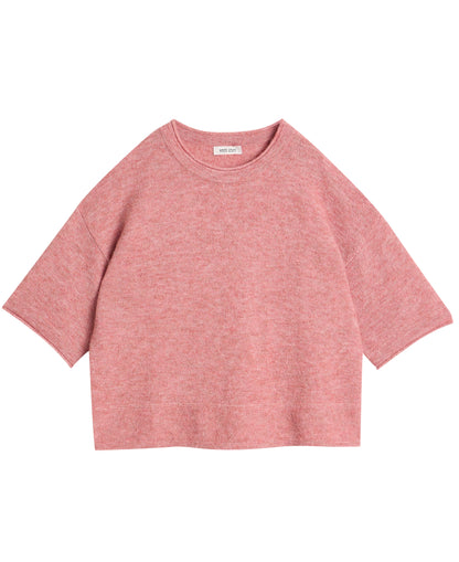 Kate Knitted Tee - Mid Pink