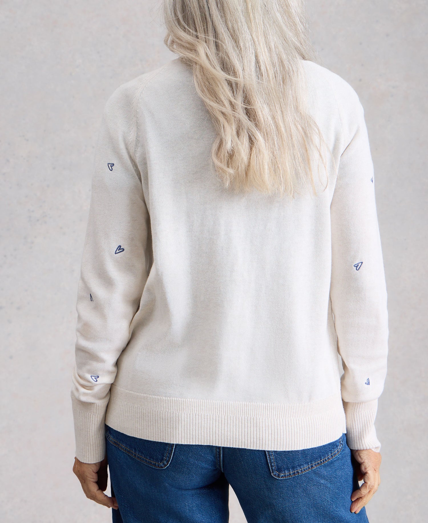 Lulu Embroidered Cardi - Ivory Mlt