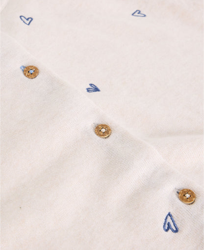 Lulu Embroidered Cardi - Ivory Mlt