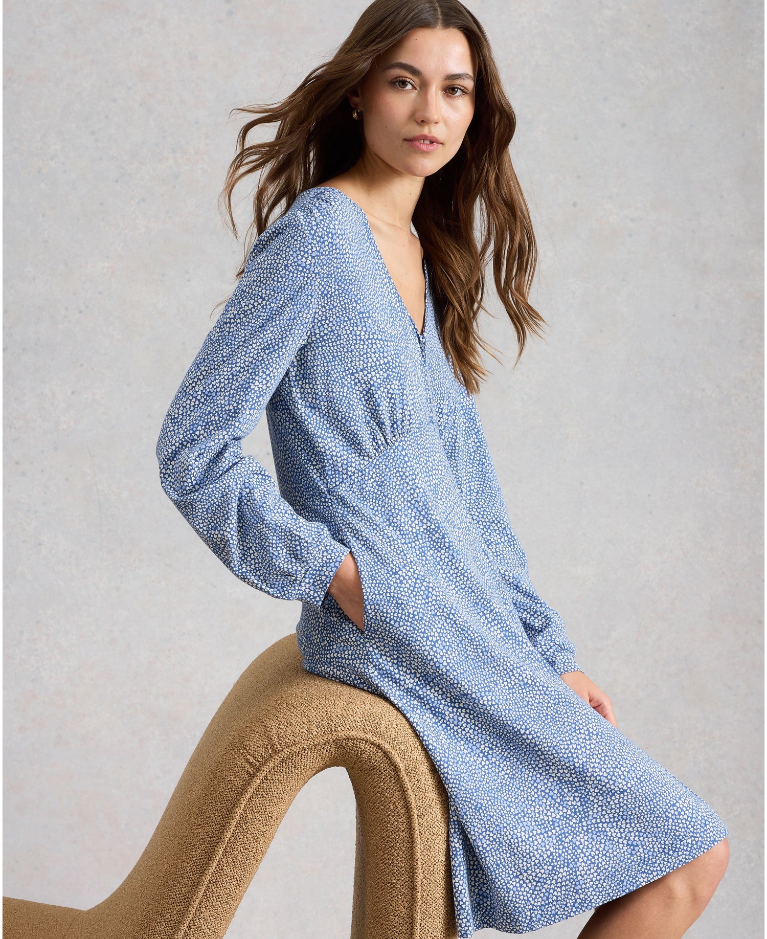 Meg Jersey Dress - Blue Multi