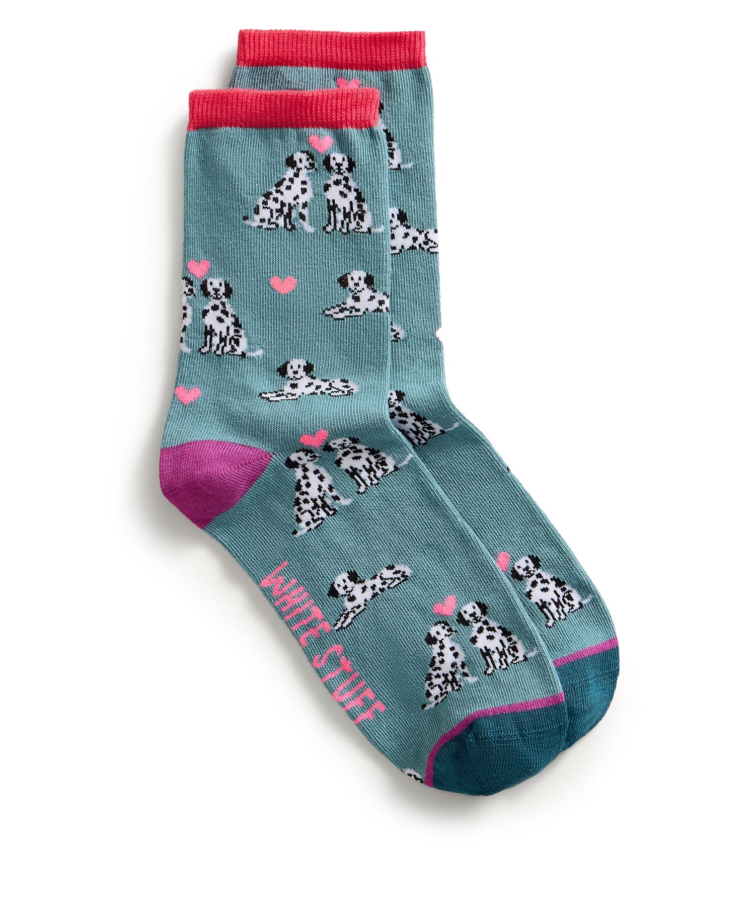 Novelty Dalmatian Ankle Sock - Mid Blue
