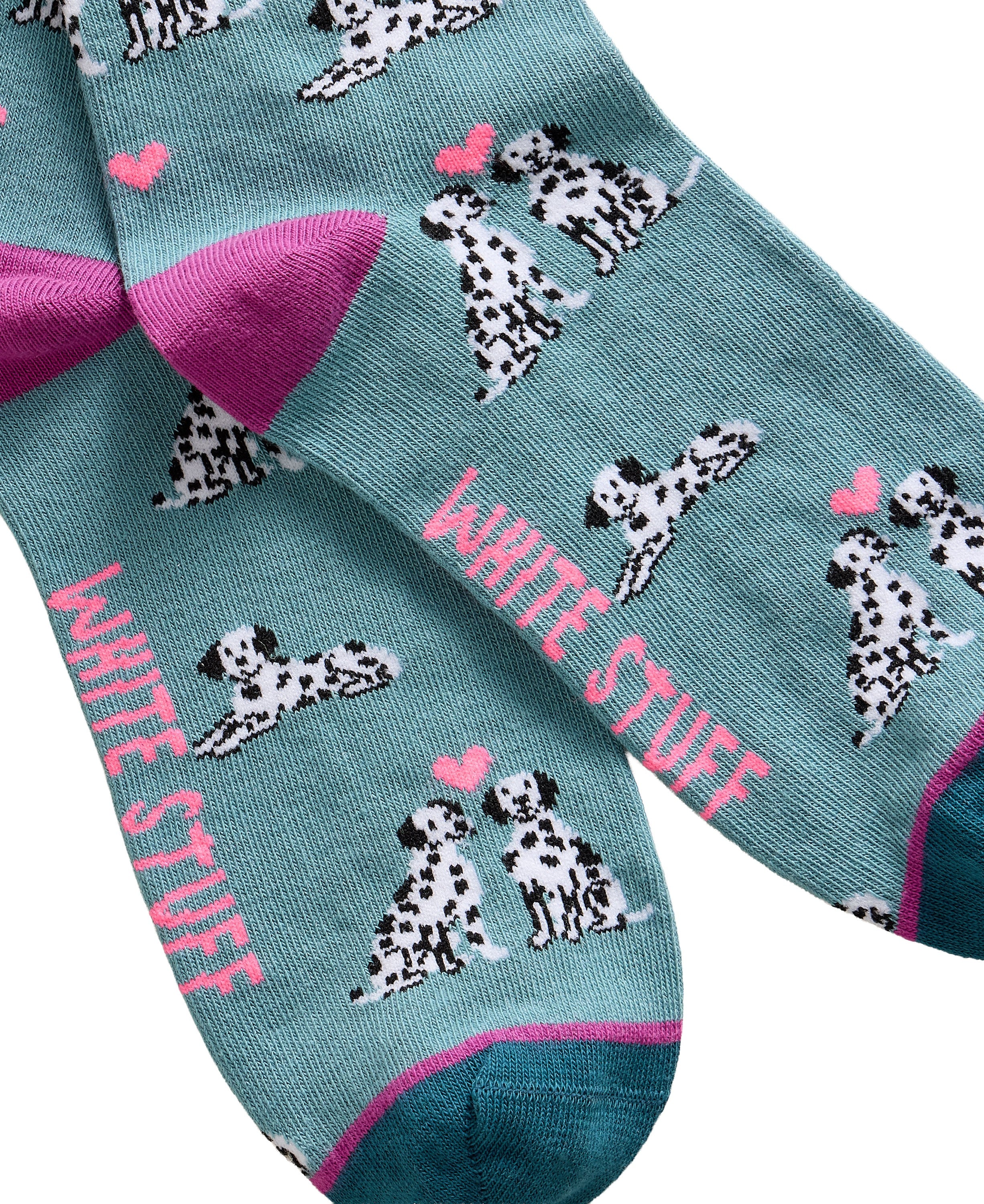 Novelty Dalmatian Ankle Sock - Mid Blue