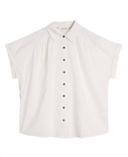 Orla Button Through Shirt - Brilliant White