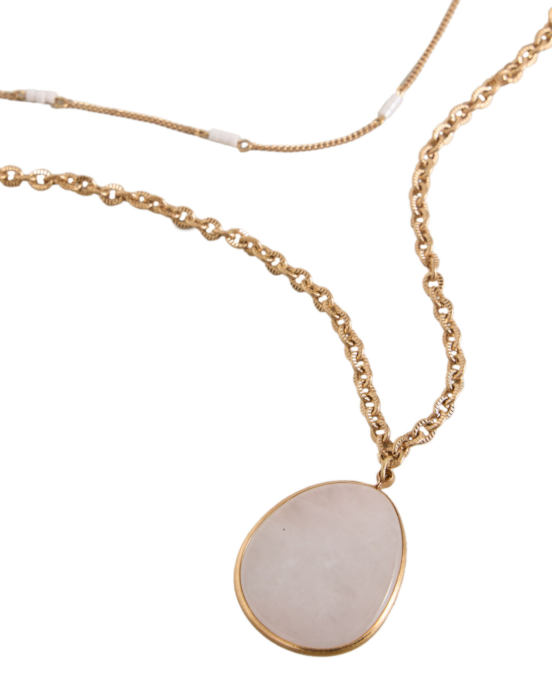 Priya Stone Necklace - Light Pink